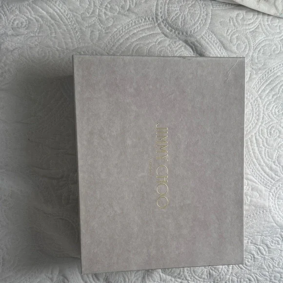 Jimmy Choo Gold Snakeskin (embossed)Heels with Crystal Accents - Picture 11 of 11